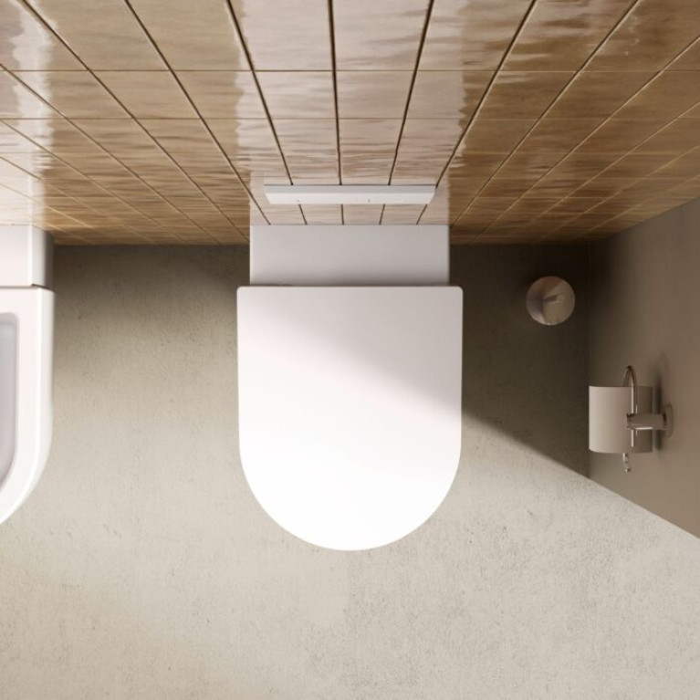 Duravit Balcoon Сиденье для унитаза Balcoon с микролифтом 374x438&para;мм, петли сталь, белое глянцевое
