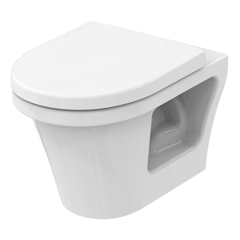 TOTO CF Унитаз 355x540x345мм, подвесной, без сиденья VC130, безободковый, Tornado Flush, CeFiONtect, цвет: белый