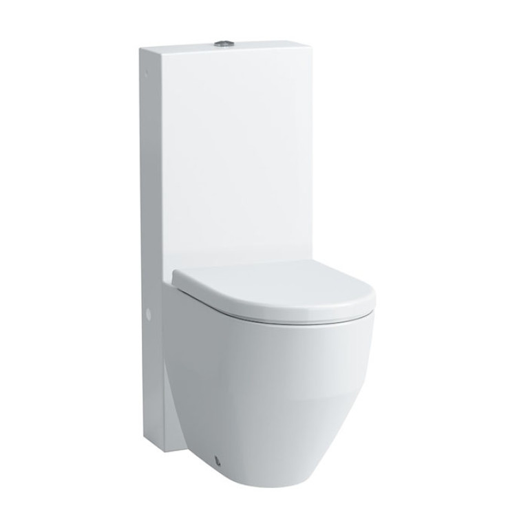 LAUFEN Pro  Унитаз напольный приставной с ОБОДКОМ 36х53х43 см, слив универсальный,цвет белый