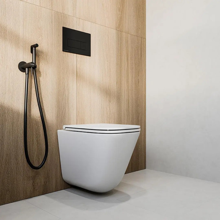 Kerama Marazzi Унитаз Кубо Торнадо подвесной с системой смыва торнадо с крепежом и сиденьем, белый глянцевый