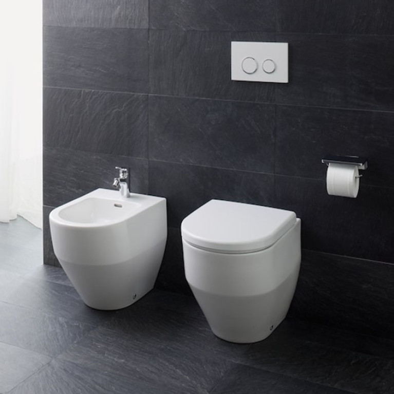 LAUFEN Pro  Унитаз напольный приставной с ОБОДКОМ 36х53х43 см, слив универсальный,цвет белый