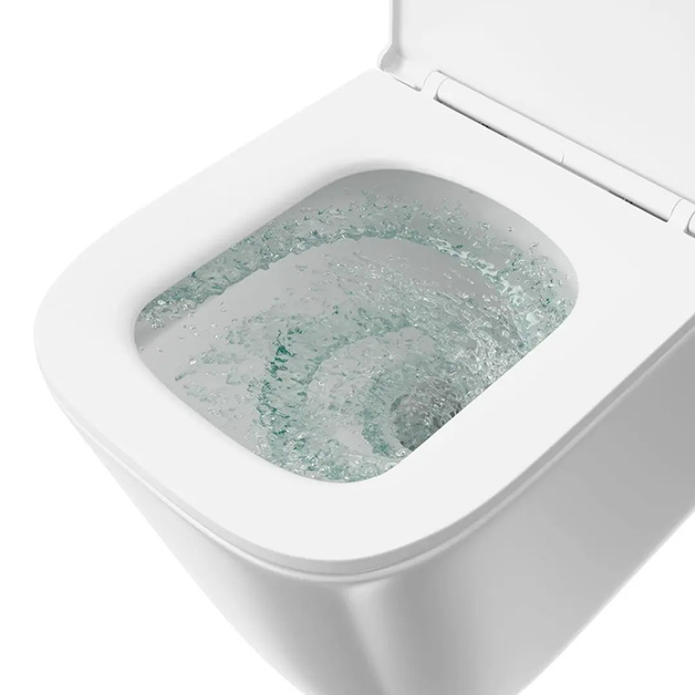 Kerama Marazzi Унитаз Кубо Торнадо подвесной с системой смыва торнадо с крепежом и сиденьем, белый глянцевый