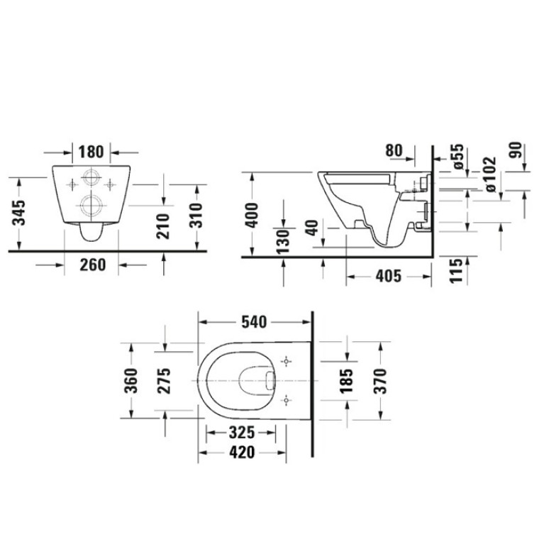 Duravit D-Neo Унитаз  RIMLESS, цвет: белый матовый сатинированный (Спеццена)