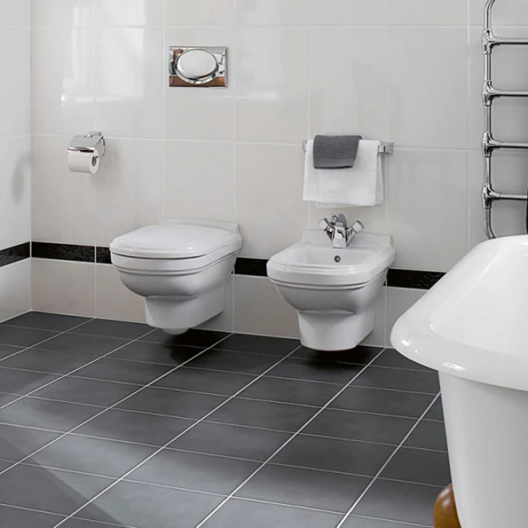 VilleroyBoch Hommage Сиденье с крышкой для унитаза, с SoftClose, цвет: белый / петли: нержавеющая сталь