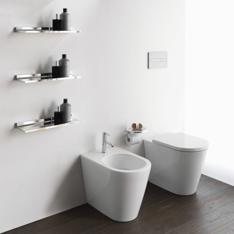 LAUFEN KARTELL Унитаз приставной 560x370x430мм, безободковый смыв Rimless, цвет белый