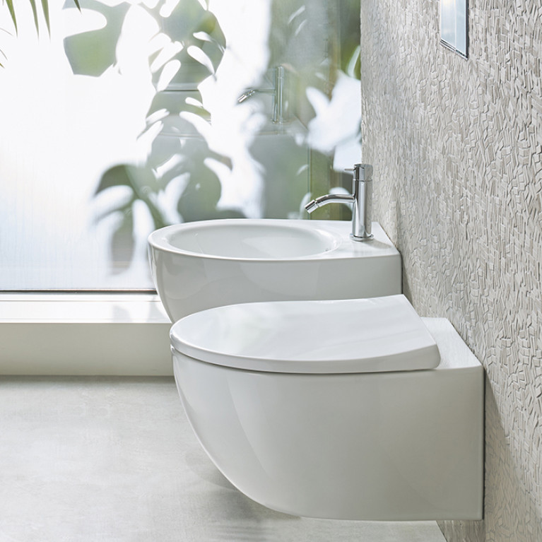 Catalano Italy Унитаз подвесной 52x37, безободковый , смыв Tornado, покрытие Cataglaze+, без крепежа, цвет белый глянцевый