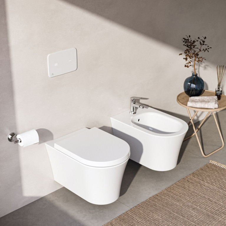 Ideal Standard La Dolce Vita Унитаз подвесной 545х360 мм безободковый RimLS+ с покрытием Ideal Plus, со скрытым крепежом , цвет: белый глянец