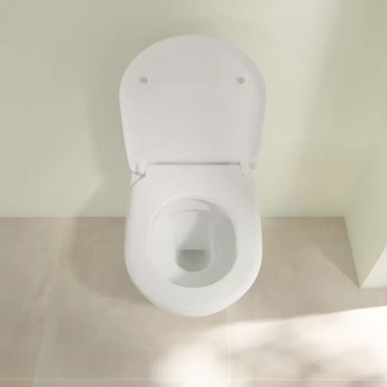 VilleroyBoch Subway 2.0 Унитаз подвесной 370*560*365, безободковый, в комплекте сиденье SlimSeat, микролифт, цвет альпийский белый