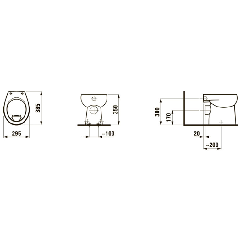 LAUFEN Florakids Унитаз напольный 385х295х350 мм, слив в стену, ,цвет  белый (ПРОБЛЕМА с производством - инфо от 11/06/2026)
