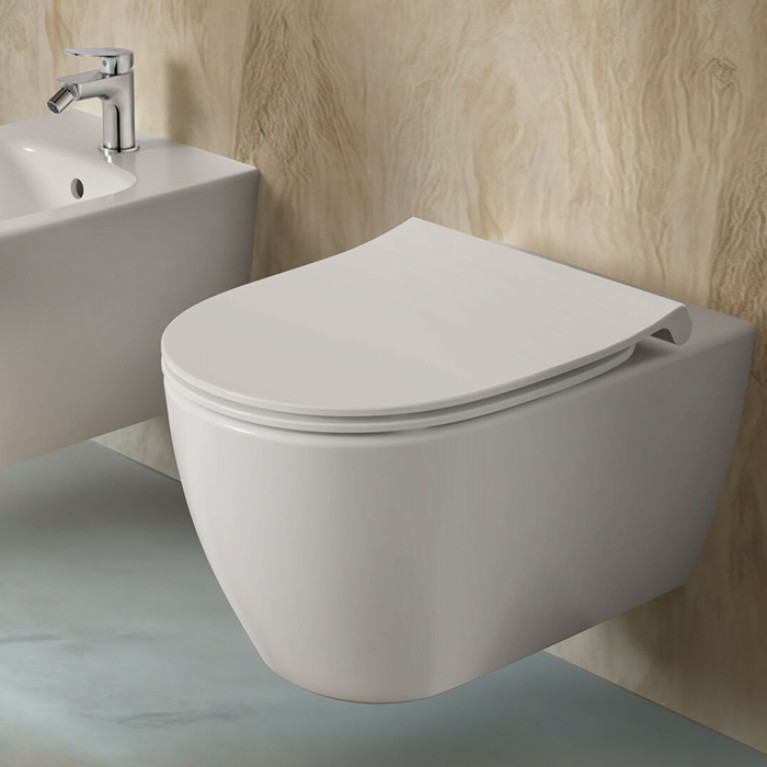 Ideal Standard i.life O Унитаз подвесной 535х350 мм безободковый+смыв:HydroTwist (торнадо), с крепежом, цвет: белый глянец (Акция из наличия)