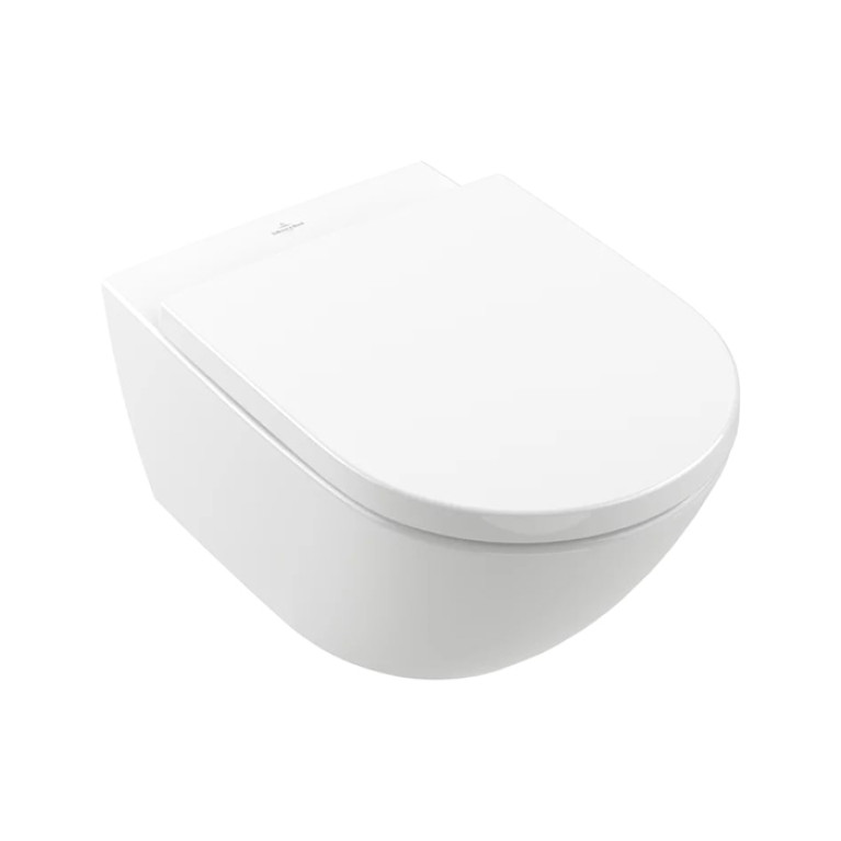VilleroyBoch Subway 3.0 Унитаз подвесной, безободковый, смыв Tornado, сиденье в комплекте SoftClosing, CeramicPlus, цвет альпийский белый