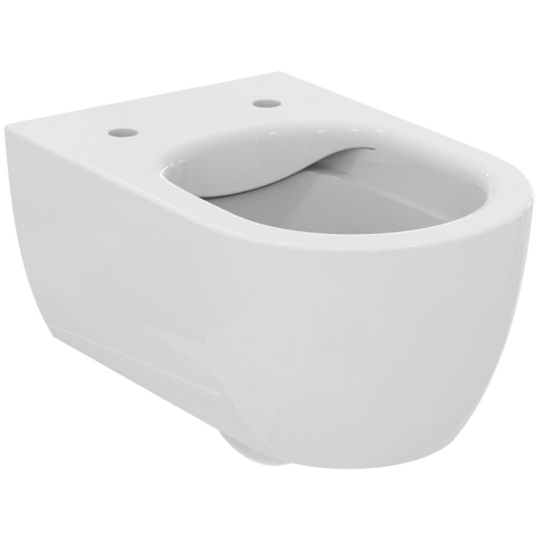 Ideal Standard Blend Curve Унитаз подвесной 545х360 мм безободковый RimLS+ с покрытием Ideal Plus, с крепежом для скрытого монтажа, цвет: белый глянец