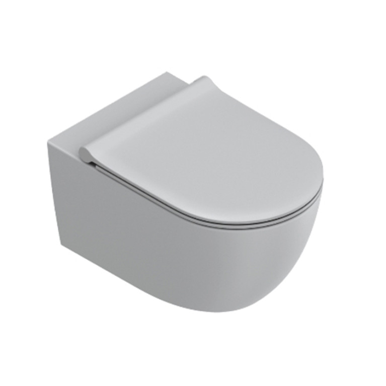 Catalano SFERA Унитаз подвесной 55x35, безободковый, смыв Tornado, покрытие Twinglaze+, без крепежа, цвет Cemento Satinato