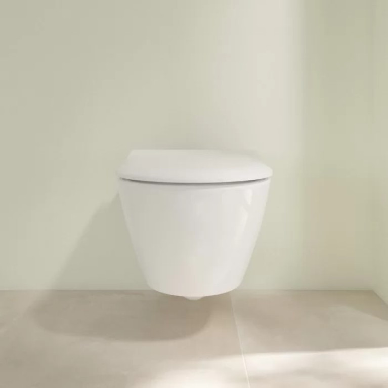 VilleroyBoch Subway 2.0 Унитаз подвесной 370*560*365, безободковый, в комплекте сиденье SlimSeat, микролифт, цвет альпийский белый