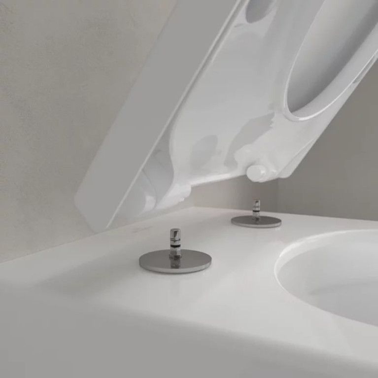 VilleroyBoch Subway 3.0 Унитаз подвесной, безободковый, смыв Tornado, сиденье в комплекте SoftClosing, цвет альпийский белый