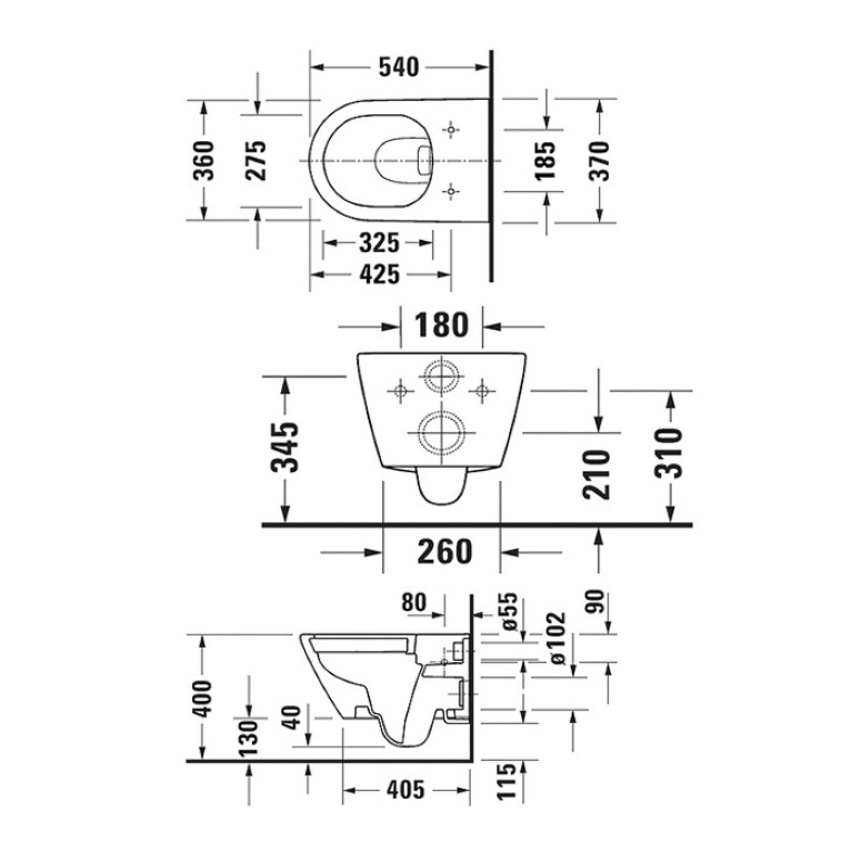 Duravit D-Neo Унитаз подвесной Duravit Rimless&reg;безободкрвый, цвет: антрацит матовый (Спеццена)