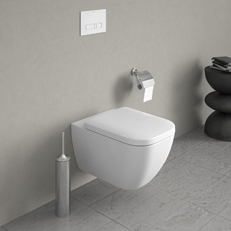 DURAVIT Happy D.2  Унитаз подвесной  безободковый 540х365 мм,   с креплением, цвет белый , внутри с  Hygiene- Glaze