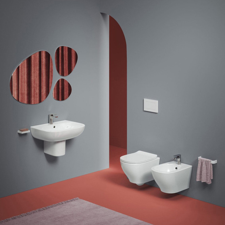 Artceram TEN Унитаз подвесной, 52х36см, безободковый, с крепежом, цвет: белый матовый