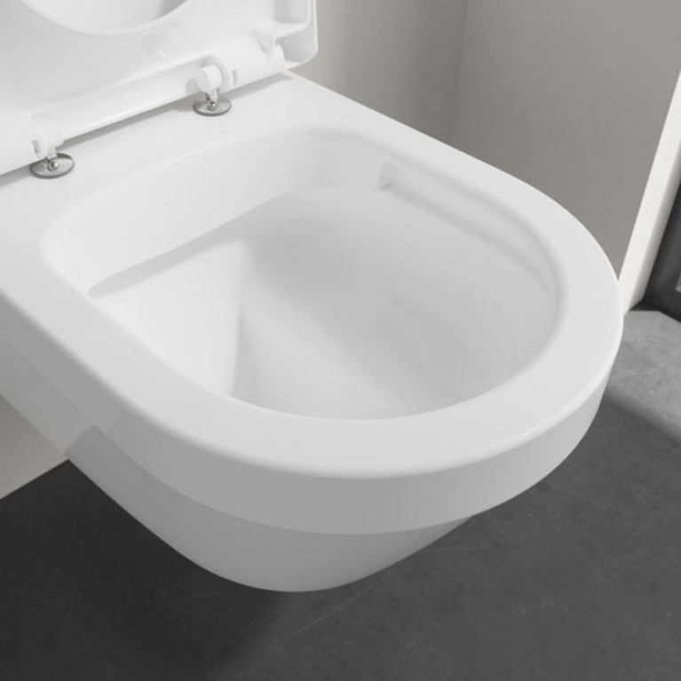 VilleroyBoch Architectura Унитаз подвесной 370*530*330, безободковый, в комплекте сиденье c микролифтом, цвет альпийский белый