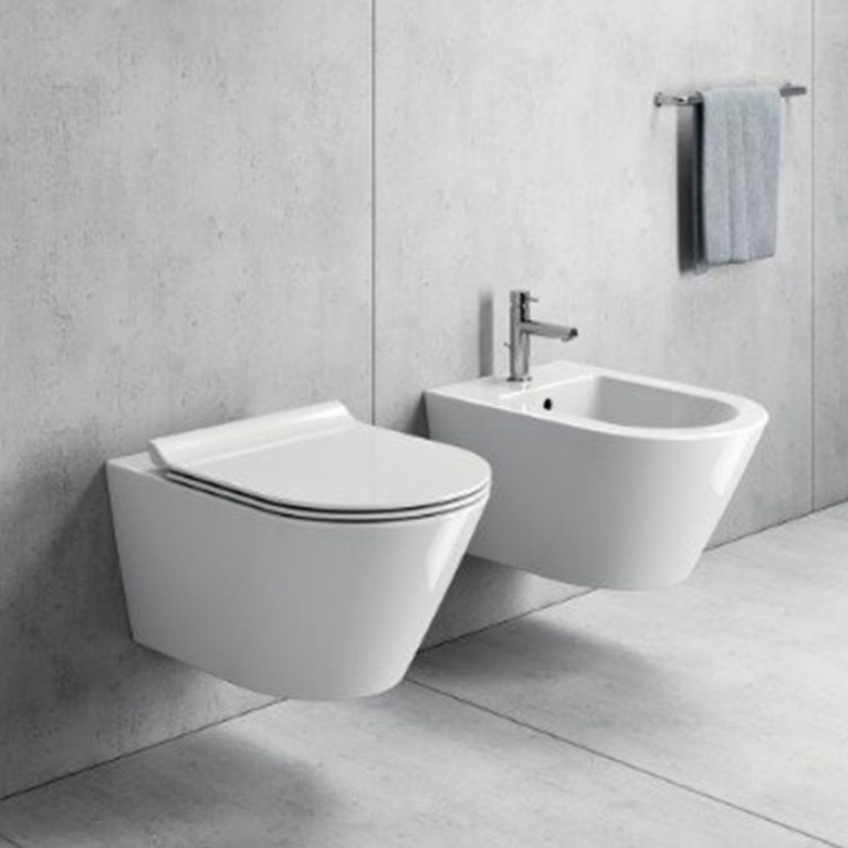 9413FR511 KUBE X унитаз подвесной 55x36/G с креплением глянцевый белый GSI