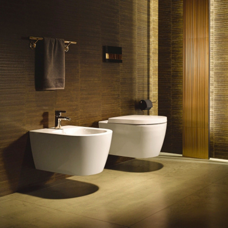 Duravit ME by Starck Унитаз подвесной с ОБОДКОМ, с крепежами Durafix, 4,5 л., 370x570мм, Цвет белый +WonderGliss (СПЕЦЦЕНА)