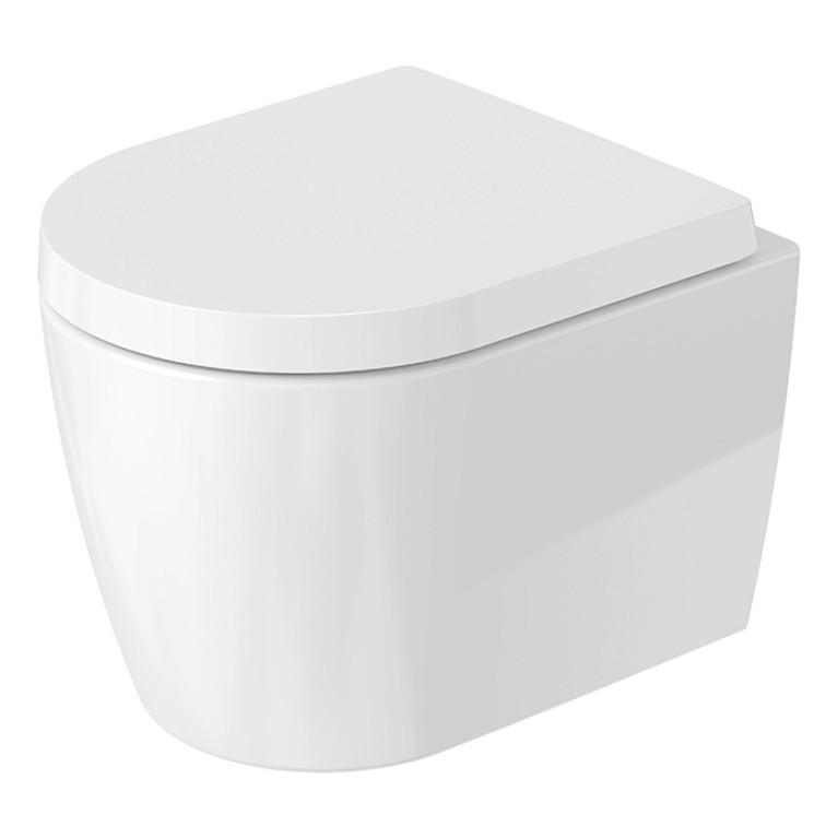 Duravit ME by Starck Унитаз подвесной укороченный Rimless 370x480мм,  вкл. крепление Durafix,  4,5л., 370x480мм, белый