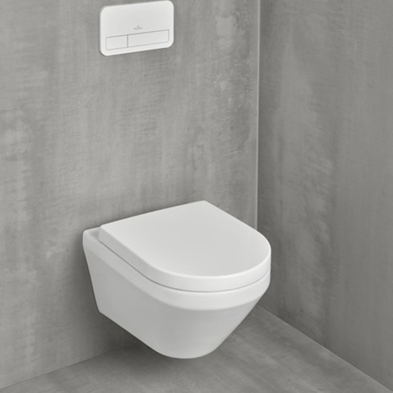 VilleroyBoch Architectura Унитаз подвесной 370*530*330, смыв Tornado, в компл. сиденье SoftClosing, CeramicPlus, альп.белый (ВРЕМЕННО не поставляем!)