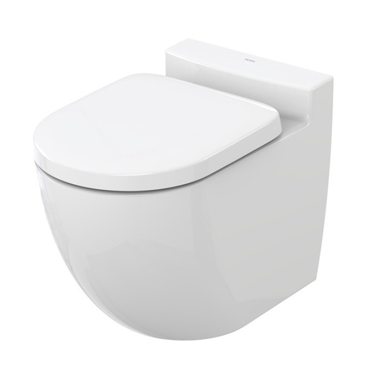 TOTO NC Унитаз 380x630x483мм, приставной, без сиденья, безободковый, Tornado Flush, CeFiONtect, цвет: белый глянец