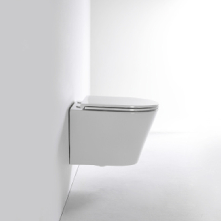TECEspring K Комплект: Унитаз подвесной Kompakt, безобод. чаша со смывом Tornado flush, сиденье Slim с микролифтом и быстрым снятием, белый глянец