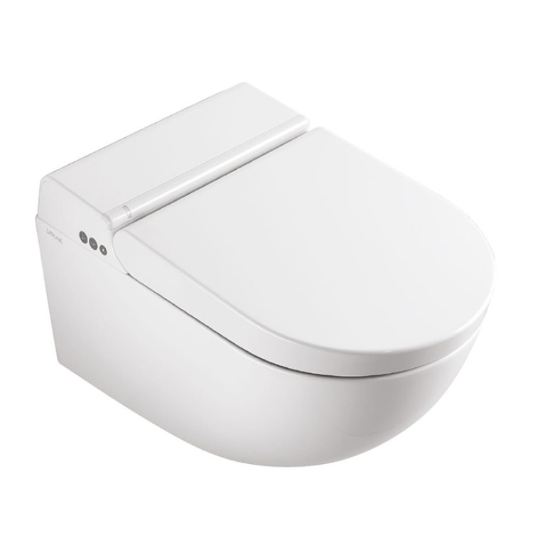 Catalano Cataclean Унитаз-биде подвесной 59x38 с крышкой, покрытие Cataglaze+, белый глянцевый (стар. артикул - 1VS59CCLC00) (состоит из 2-х коробок)