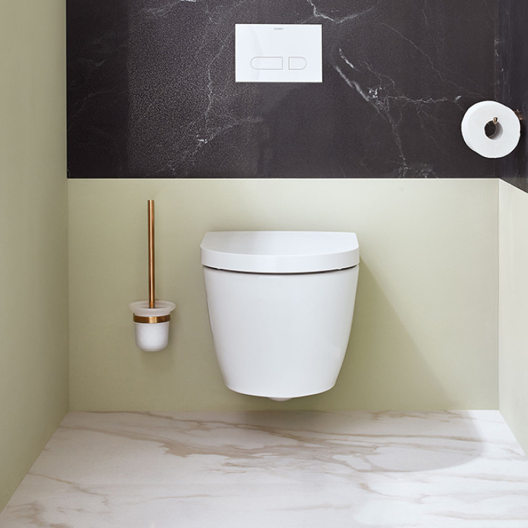 Duravit ME by Starck Унитаз подвесной Compact Rimless, вкл. крепление Durafix,  4,5л., 370x480мм, с покрытием WonderGliss Цвет: Белый