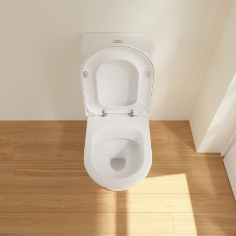VilleroyBoch Hommage Унитаз моноблок  370*725*390, крепеж в комплекте, CeramicPlus, цвет: белый