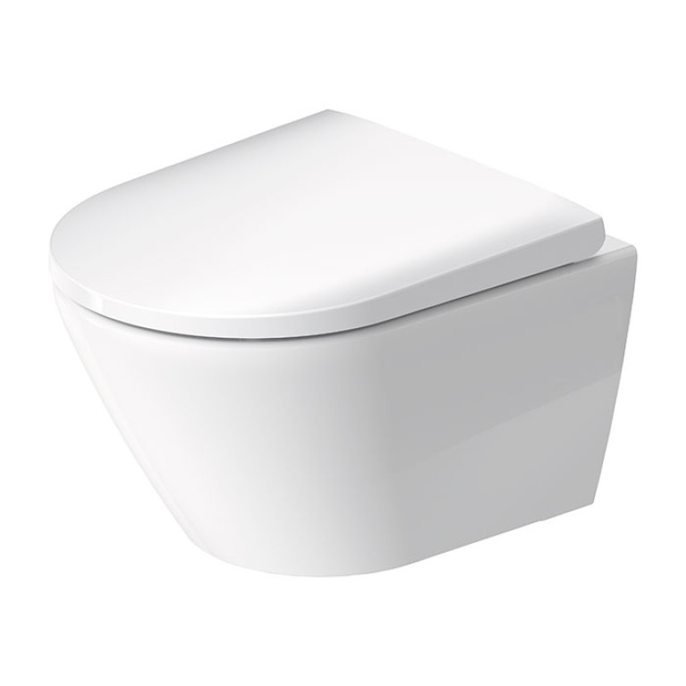 Duravit D-Neo Унитаз подвесной 258809, 480х370 мм, укороченный, безободковый, с сиденьем микролифт 002169, цвет: белый (Спец.цена из наличия)
