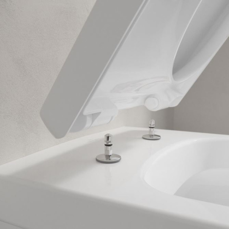 VilleroyBoch Architectura Унитаз подвесной 370*530*330, безободковый, в комплекте сиденье c микролифтом, цвет альпийский белый