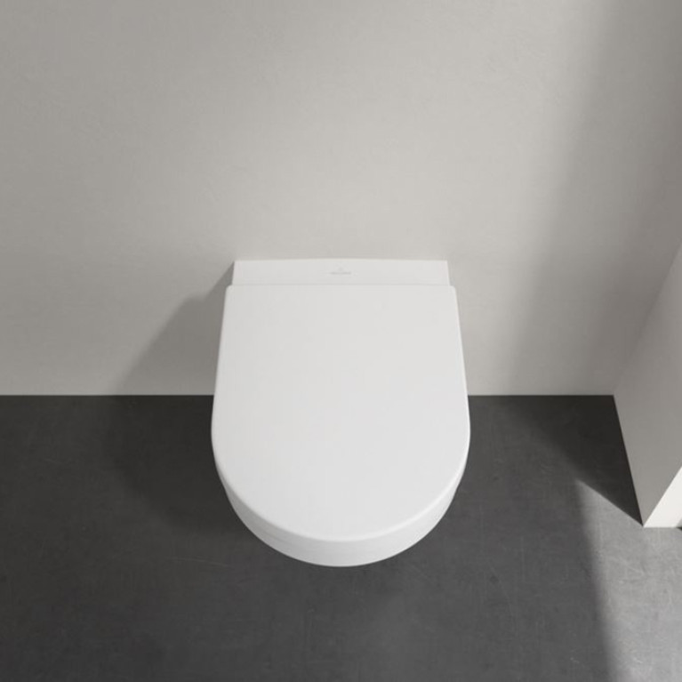 VilleroyBoch Architectura Унитаз подвесной 370*530*330, безободковый, в комплекте сиденье c микролифтом, цвет альпийский белый