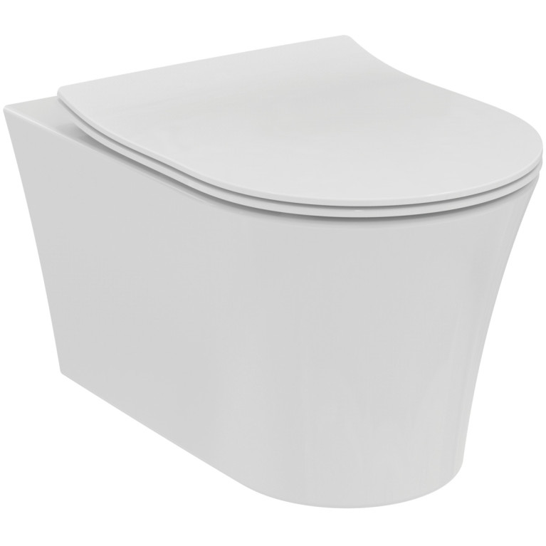Ideal Standard La Dolce Vita Унитаз подвесной 545х360 мм безободковый RimLS+ с покрытием Ideal Plus, со скрытым крепежом , цвет: белый глянец
