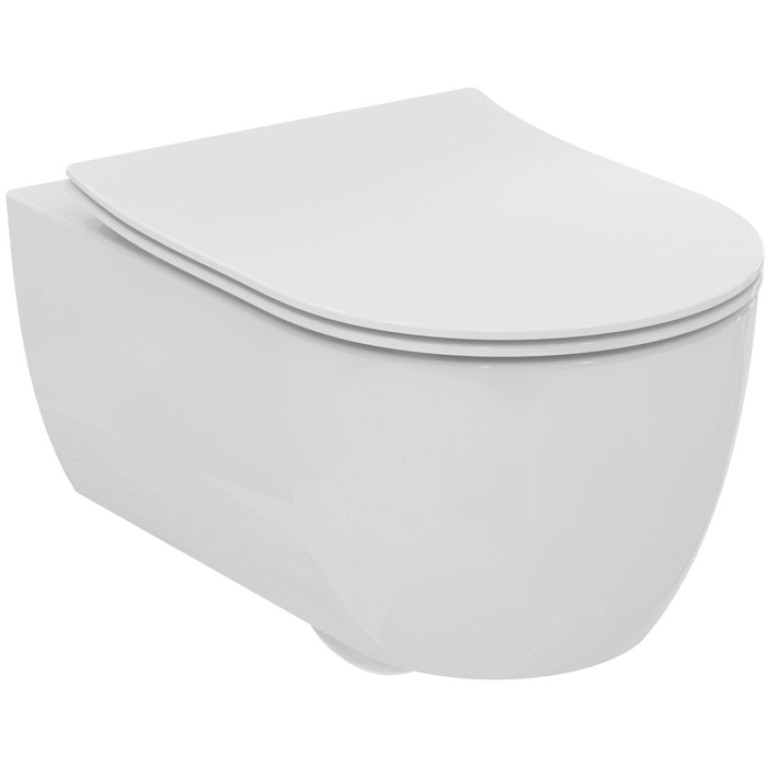 Ideal Standard Blend Curve Унитаз подвесной 545х360 мм безободковый RimLS+, с крепежом для скрытого монтажа, цвет: белый глянец