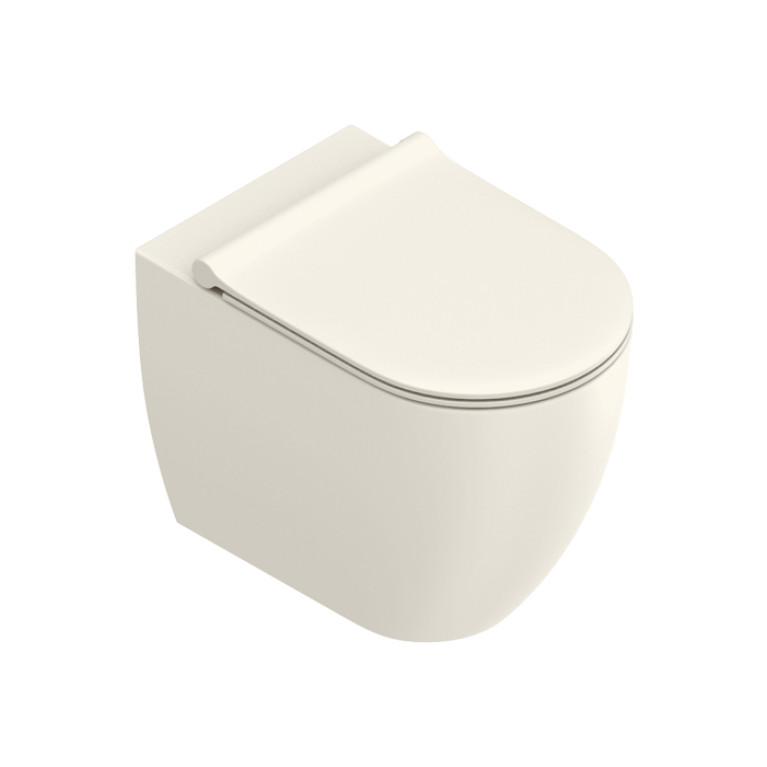 Catalano SFERA Унитаз напольный 55x35, безободковый, универс.слив, смыв Tornado, покрытие Twinglaze+, без крепежа, цвет Lino Satinato
