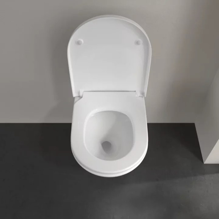 VilleroyBoch Subway 3.0 Унитаз подвесной, безободковый, смыв Tornado, сиденье в комплекте SoftClosing, цвет альпийский белый