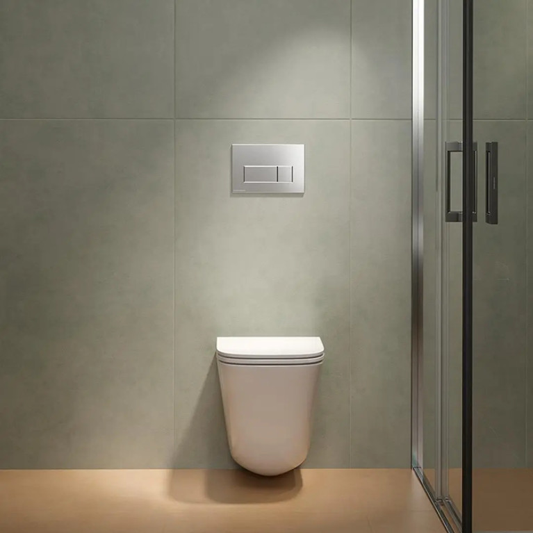 Kerama Marazzi Унитаз Кубо Торнадо подвесной с системой смыва торнадо с крепежом и сиденьем, белый глянцевый