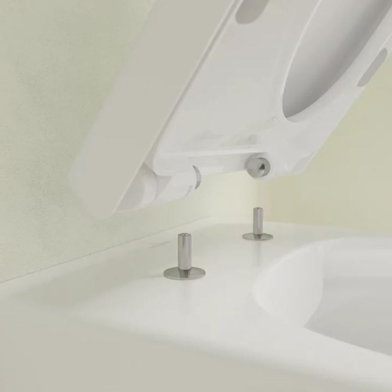 VilleroyBoch Avento&nbsp;Унитаз подвесной 370*530*310, безободковый, в комплекте сиденье c микролифтом, цвет альпийский белый