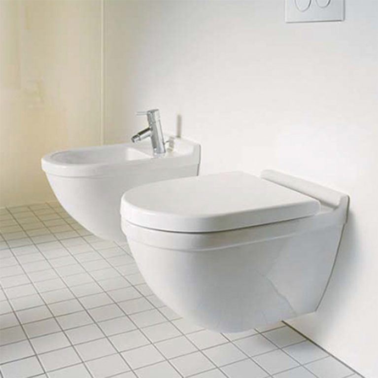 Duravit Starck 3 Унитаз подвесной Сompact, укороченная модель (370x620 мм), цвет: белый