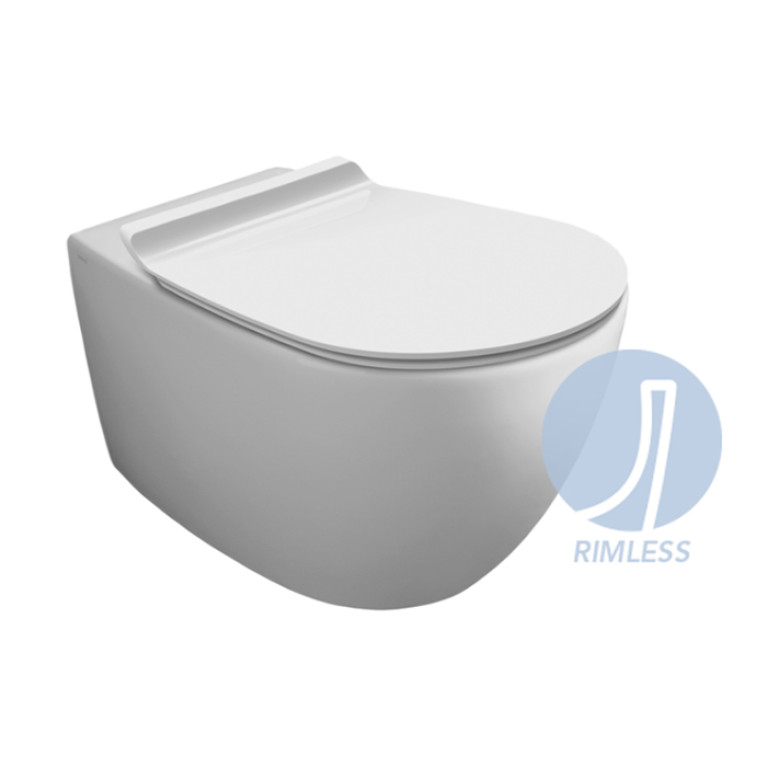 SIMAS Vignoni унитаз подвесной безободковый Rimless 56*36,5см, без крепежа F85, цвет: белый