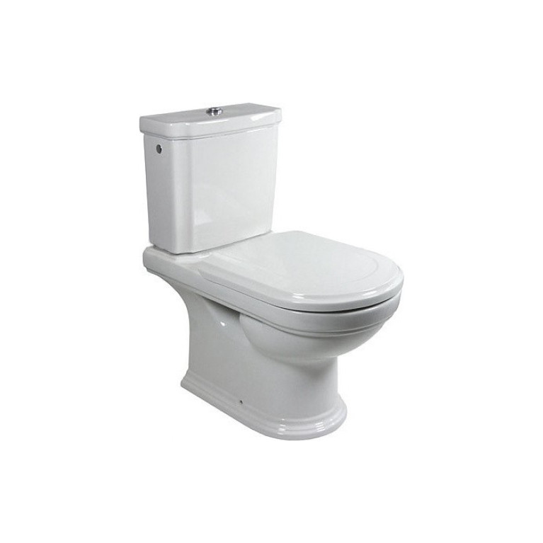 VilleroyBoch Hommage Сиденье с крышкой для унитаза, с SoftClose, цвет: белый / петли: нержавеющая сталь
