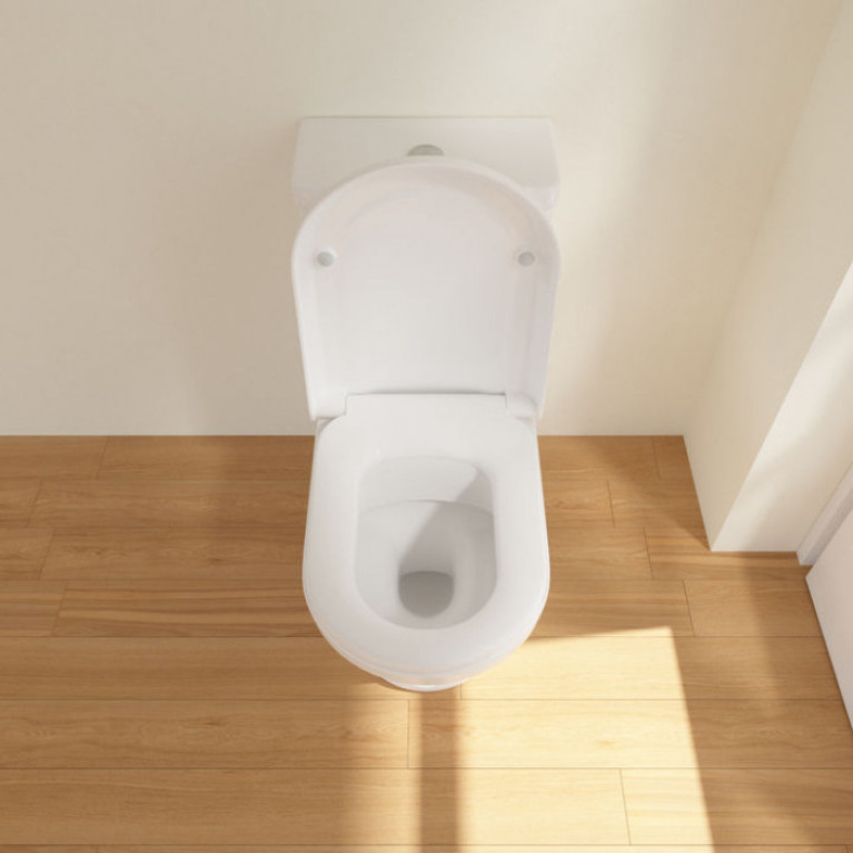 VilleroyBoch Hommage Унитаз моноблок  370*725*390, крепеж в комплекте, CeramicPlus, цвет: белый