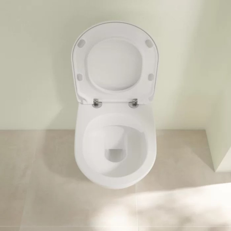 VilleroyBoch Subway 2.0 Унитаз подвесной 370*560*365, безободковый, в комплекте сиденье SlimSeat, микролифт, цвет альпийский белый