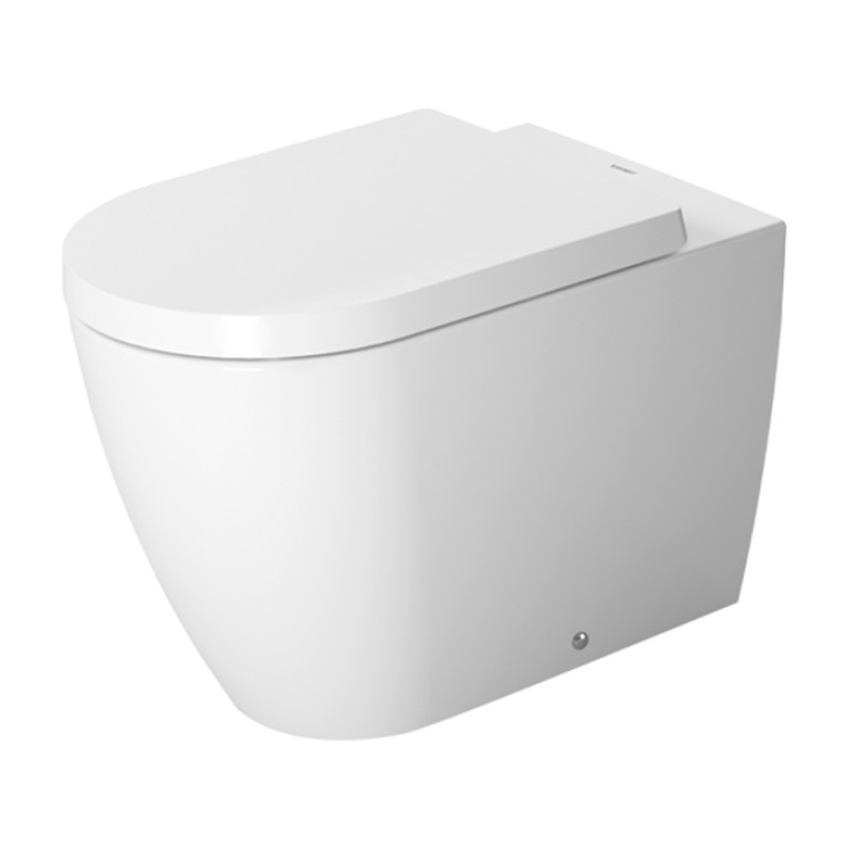 Duravit ME by Starck Унитаз напольный пристенный вариант,  включая крепление, сток горизонтальный, 4,5 л., 370x600мм, Цвет: Белый с WonderGliss