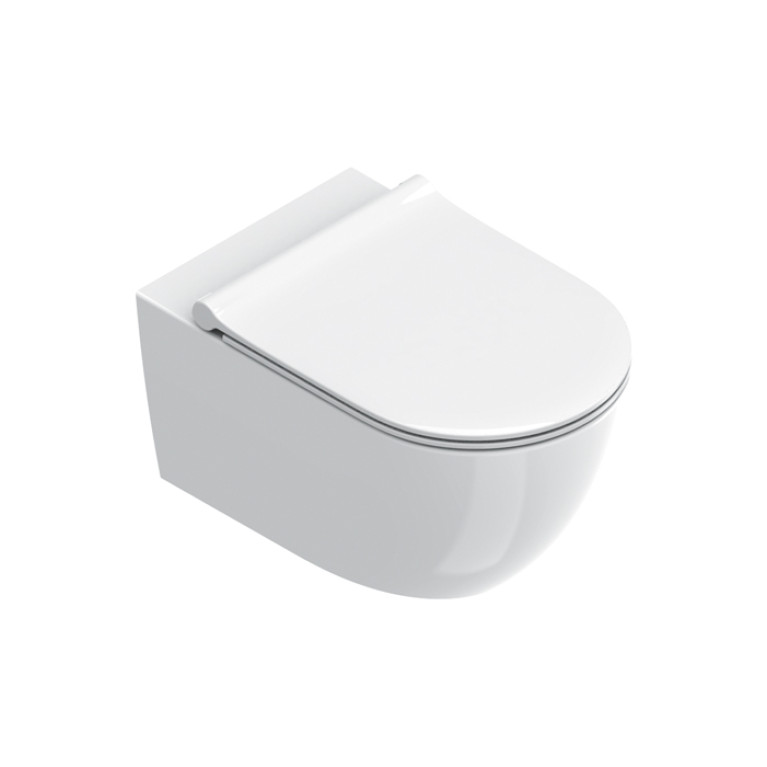 Catalano SFERA Унитаз подвесной 55x35, безободковый, смыв Tornado, покрытие Cataglaze+, 4.5л, без крепежа, цвет белый глянцевый (NEW2026)