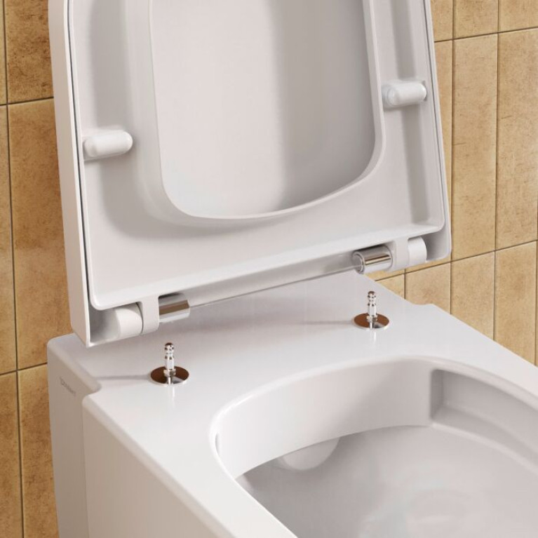 Duravit Balcoon Сиденье для унитаза Balcoon с микролифтом 374x438&para;мм, петли сталь, белое глянцевое