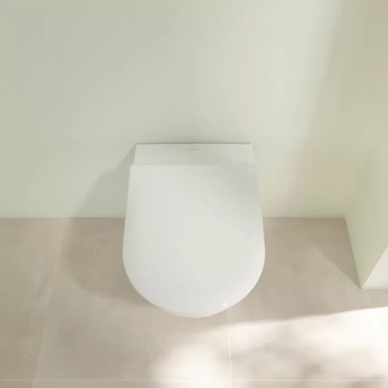 VilleroyBoch Subway 2.0 Унитаз подвесной 370*560*365, безободковый, в комплекте сиденье SlimSeat, микролифт, цвет альпийский белый